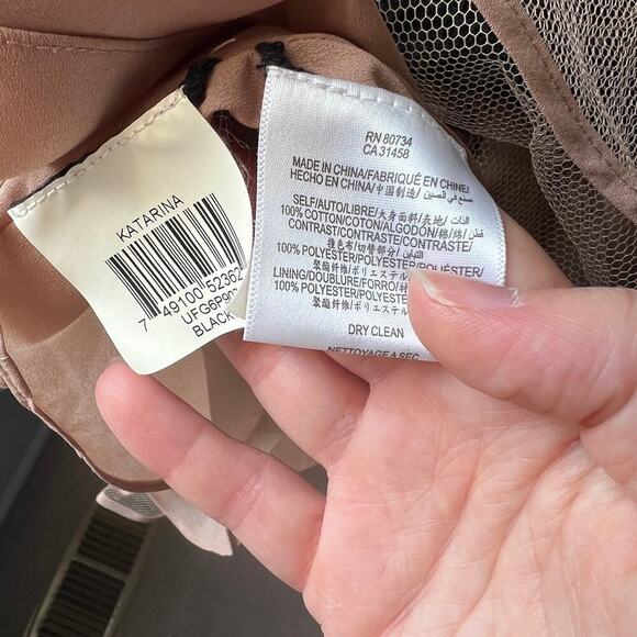 BCBG Maxazria Katarina Black Lace Sequin Open Back Dress - Size 4 - Picture 6 of 13